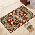 thumbnail image 4 of PUREYAH Front Door Mat Indoor Entrance, Non-Slip Washable Abstract Persian Blue Flower Decorative Rug Carpet for Bedroom Living Room Bathroom 36"x24", 4 of 8