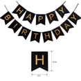 thumbnail image 2 of Decoraciones para fiesta de cumpleaños de 30 años en oro negro, 30 globos, pancartas de feliz cumpleaños número 30, pompones de papel, globos de aluminio para hombres y mujeres, decoración para adultos, reutilizable brillar Electrónica, 2 of 5