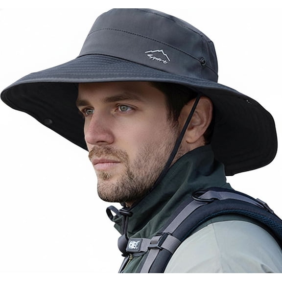 Cooling Sun Hat for Men & Women, Wide Brim Bucket Boonie Hat - Foldable for Fishing, Hiking, Garden, Safari & Beach