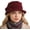 Knot-burgundy, variant on Women 1920s Cloche Bucket Winter Hat with Bow Knot and Flower