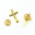 thumbnail image 2 of lanema 5pcs Crucifix Shaped Brooch Metal Badge Trendy Gold/Silver Tone Corsage Pins Fashion Unisex Accessory for Daily Wear, 2 of 12