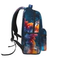 thumbnail image 3 of Balery Modern Art Red And Blue Colors Mochila Escolar Impresa, Mochila Ligera para Viajes Casual, Mochila Duradera y Cómoda Multifuncional, Mochila para Laptop-One Size, 3 of 5