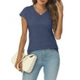 thumbnail image 5 of SUNBS Womens Casual V Neck Shirts Basic Plain T Shirts Cute Tops for Women Summer Clothes, 5 of 7