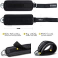 thumbnail image 3 of 2Pc Ankle Strap D-ring Multi Gym Cable Attachment Thigh Leg Pulley Exercise Black, 3 of 7