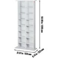thumbnail image 3 of VEVOR Media Storage Cabinet, 8-layer DVD Shelf Holds up to 464 CDs, Adjustable CD Shelves 16 Compartments, Protects & Organizes Music, Movie, Video Games or Memorabilia Collections, White, 3 of 9