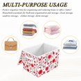 thumbnail image 6 of Yayeee Collapsible Storage Bin with Lid Fabric Closet Decorative Basket with Handles, Pink Floral, 6 of 7