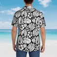 thumbnail image 6 of Balery Tropical Leaves Print Men's Hawaiian Shirts Short Sleeve Beach Shirt Relaxed Fit Vacation Button Down Shirts-Small, 6 of 9