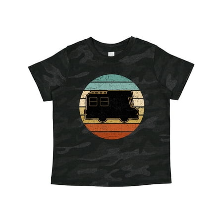 

Inktastic Camping Vacation RV Camper Van Retro Sunset Gift Toddler Boy or Toddler Girl T-Shirt