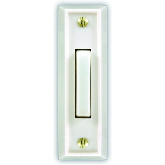 Heath Zenith Wired LED Doorbell Button SL-315-1-00 - Lighted Plastic - White