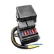 thumbnail image 4 of Caja de relé de fusibles, 4 pines 12V impermeable precableado 6 ranuras de fusibles 2 ranuras de relé 6 portafusibles Atc para marino, automotriz,, 4 of 9