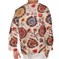 thumbnail image 4 of Blusa superior con cordón de manga larga estampada cómoda informal de moda para hombre Pompotops  oipoqjl34874, 4 of 8