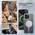 thumbnail image 2 of for iPhone 15 Pro Case Magnetic[Compatible with Magsafe], Translucent Matte Back Full Body Protective Cover Anti-Scratch Shockproof Phone Case for iPhone 15 Pro 6.1", Grey, 2 of 9