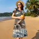 thumbnail image 4 of Disketp Wolf Family Winter Wonderland para Vestido de Manga Corta para Mujeres, Vestidos de Verano para Mujeres, Casual y Holgado para la Playa, 4 of 6