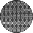 thumbnail image 1 of Ahgly Company Indoor Round Abstract Gray Contemporary Area Rugs, 3' Round, 1 of 1