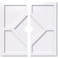 thumbnail image 1 of Ekena Millwork CMP38EY2-04000 38 in. OD x 4 in. ID Square Embry Architectural Grade PVC Contemporary Ceiling Medallion - 2 Piece, 1 of 1