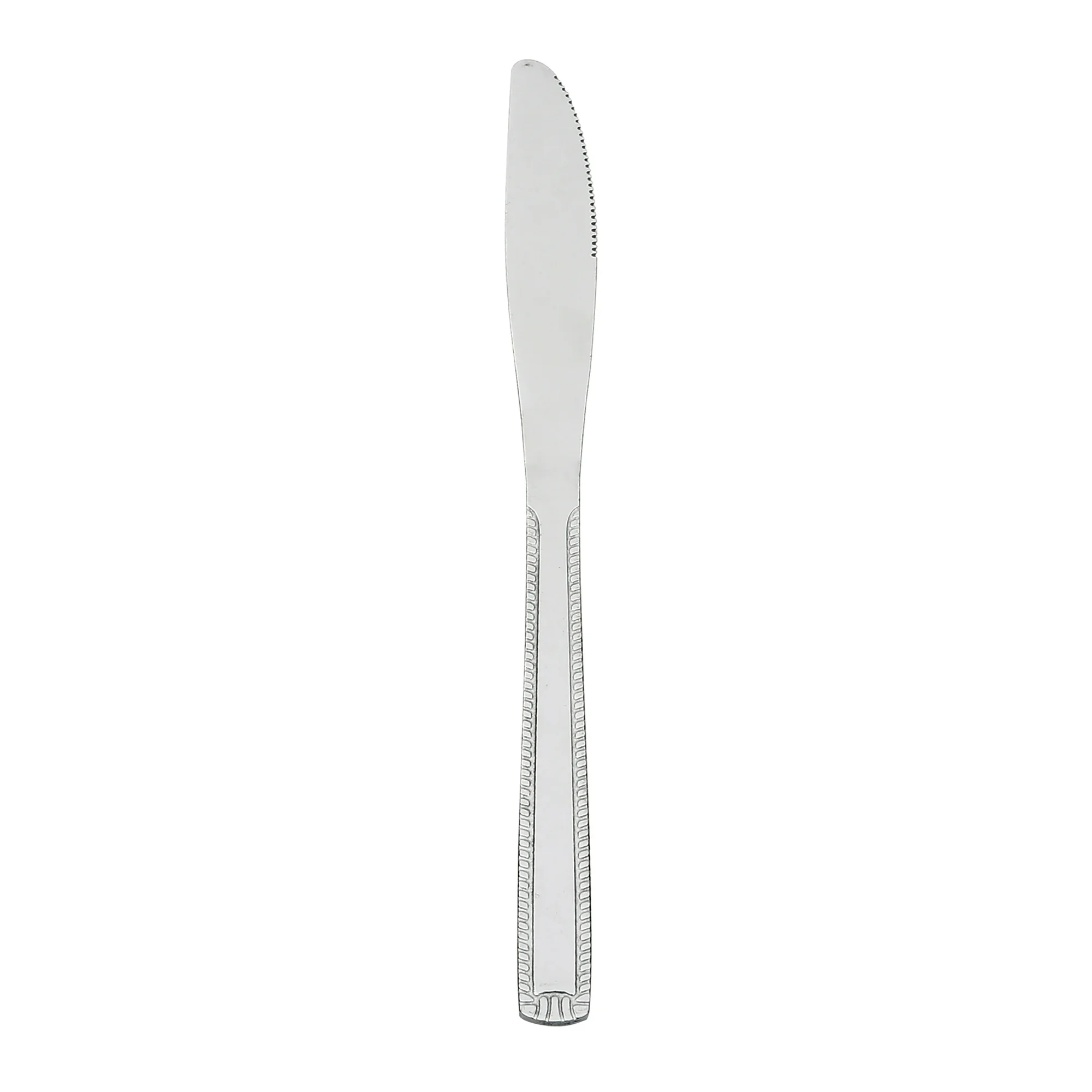 (2 pack) Mainstays Lace Stainless Steel Adult Dinner Tableware Knife, 4-Piece Set,Silver