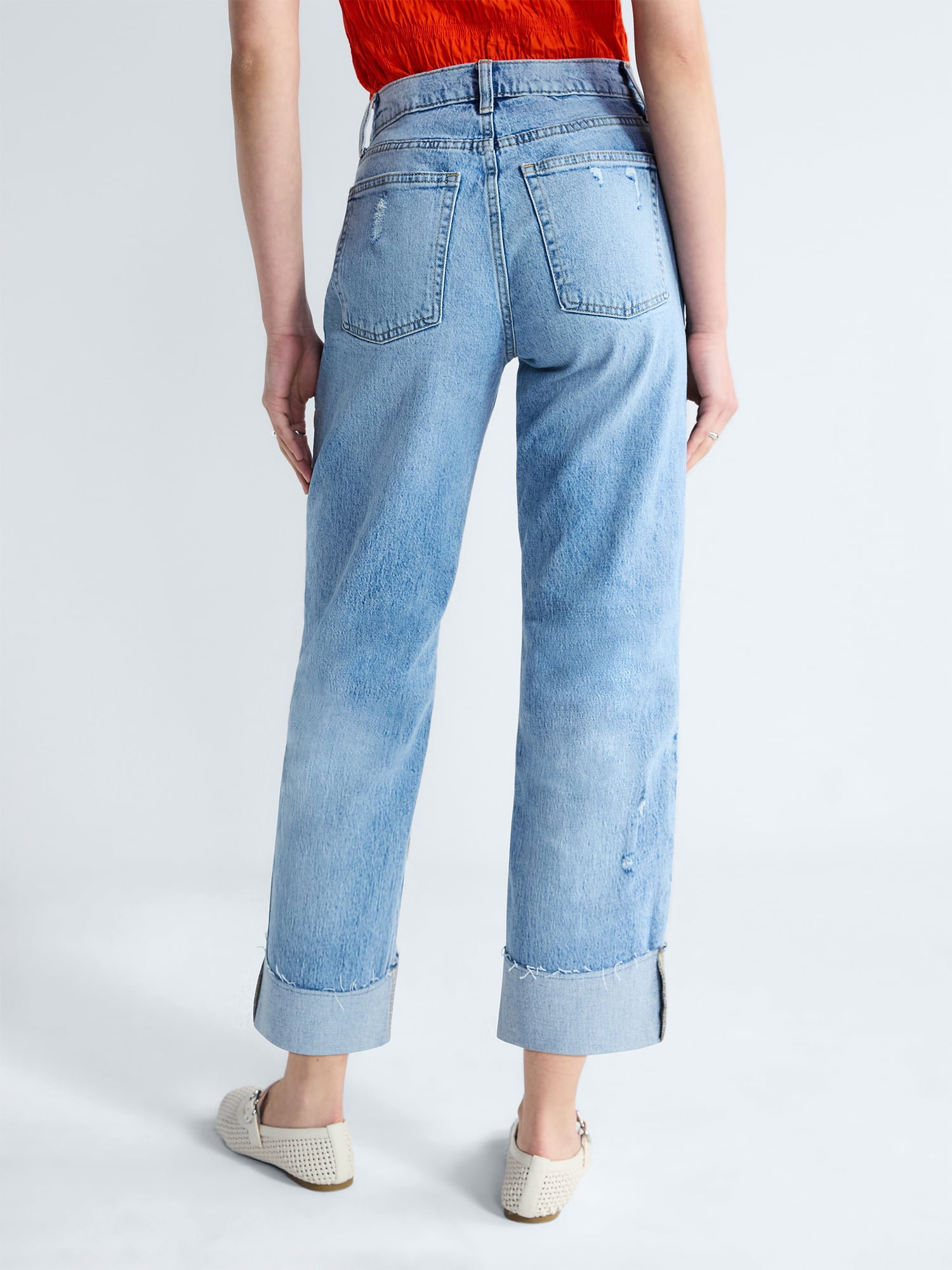 Free Assembly Women's High Rise Straight Cropped Jeans, Sizes 0-18
