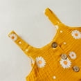 thumbnail image 3 of goowrom Girl?s Daisy Flower Printed  Clothes Suit, Sleeveless Ruffled Hem Tank Tops with Triangle Shorts, 3 of 9