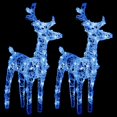 thumbnail image 4 of Christmas Reindeers 2 pcs Blue 80 LEDs Acrylic, 4 of 7