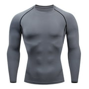 Ketyyh-chn99 Mens T-Shirts 2024 Summer Fashion Beach Shirt Mens T Shirt Ultra Soft Short/Long Sleeve T Shirts Classic Casual Basic Tee Shirt Grey,L