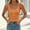 Orange, variant on Womens Summer Square Neck Tank Tops Ribbed Knit Slim Fit Sleeveless Henley Shirts Casual Basic Button Up Blouse