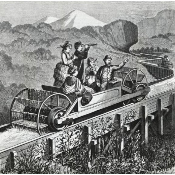 Hydraulic Railway 1876 Artist Unknown Canvas Art -  (24 x 36)