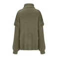 thumbnail image 3 of Ohufall Women's Knit Sweater Fall Winter Crew Neck Casual Pullover Solid Color Long Sleeve Warm Tops, 3 of 4