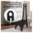 thumbnail image 5 of Wooden Step Stool with Tall Handle – One-Step Non-Slip Stool for Adults, Kitchen & Bathroom, Black, 5 of 6