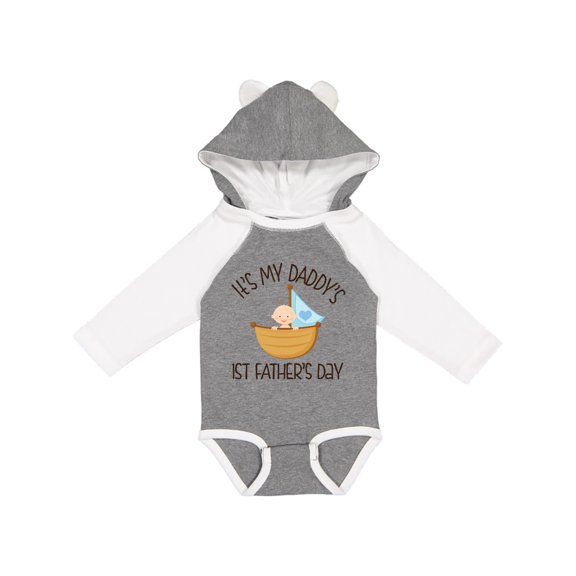 Inktastic 1st Father's Day Baby Boy Boys Long Sleeve Baby Bodysuit