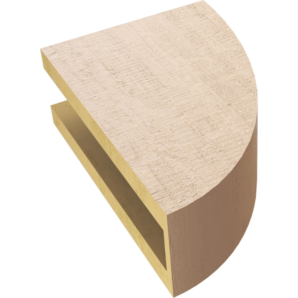 4"W x 8"D x 12"H Classic Durham Rough Cedar Woodgrain TimberThane Corbel, Primed Tan