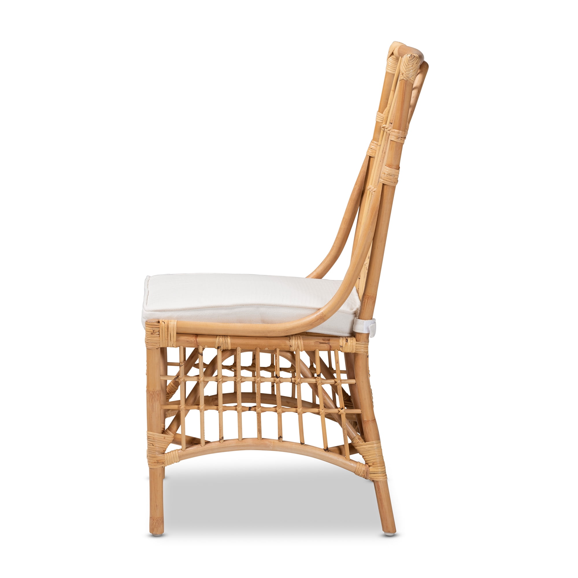 bali & pari Rose Rattan BOHO Dining Chair, Natural Brown