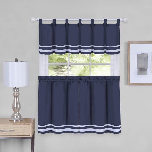 Juego de Cortinas ACHIM Dakota Navy 147x61 cm Filtrado de Luz