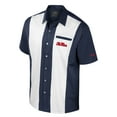 thumbnail image 2 of Men's Colosseum Navy Ole Miss Rebels Strike Bowling Button-Up Shirt, 2 of 3