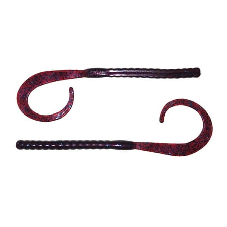 Xzone Blitz Worm 11 inch Ribbon Tail Worm 8 pack (Red Bug)