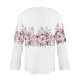 thumbnail image 5 of Rbaofujie Chandails à Capuchon pour Enfants pour Femmes Col en V Mode Décontractée Blouse Imprimée à Boutons T-shirt Hauts Blouse Blanc Chandail à Col Rond pour Femmes, 5 of 5