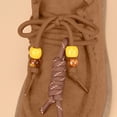 thumbnail image 6 of Shrysg Women's Vintage Faux Leather Beaded Lace Up Casual Shoes Soft Sole Round Toe Loafer Comfortable Slip On Walking Shoes for Daily Wear Coffee, 6 of 7