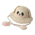 thumbnail image 4 of Sombrero de sol para Niñas Sunnimix Sombrero de playa Plegable Gorra de Panamá Al Aire Libre beige, 4 of 8