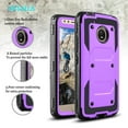 thumbnail image 3 of Moto E4 Case, Moto G5 Case, Mignova Shockproof Protection Case Cover with Swivel Belt Clip and Kickstand for Motorola Moto E (4th Generation)/Moto G (5th Generation) (Purple), 3 of 5