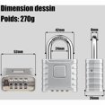 thumbnail image 2 of Digit Code Padlock, Waterproof Outdoor Padlock, Heavy Duty and Anti-Theft, 8mm Combination Padlock Latch, Exterior Garage Door Lock-Black, 2 of 5