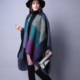 thumbnail image 3 of Ponchos A Cuadros Cálidos De Invierno A La Moda Para Mujer, Chales De Gran Tamaño, Chales, Bufanda Acolchada De Simulación De Cachemira Scienceny AP007115-02, 3 of 4