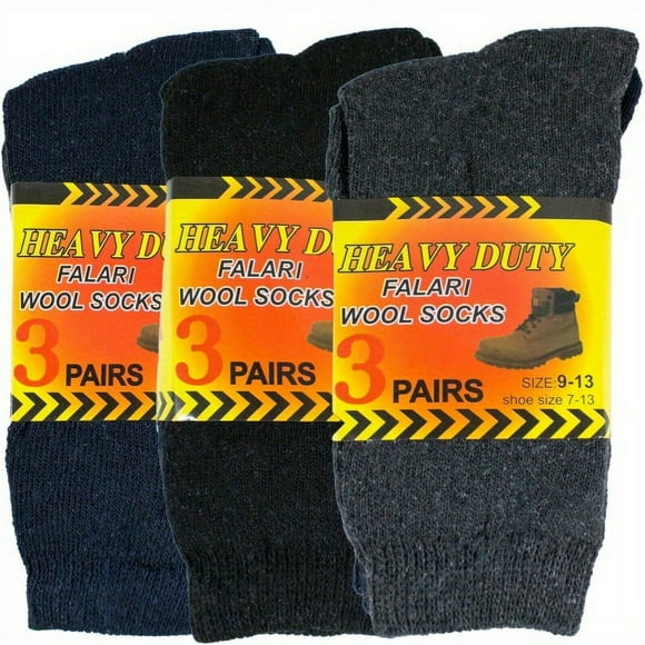 MesaSe 3 Pairs Mens Heavy Duty Winter Warm Thermal Work Cotton Wool Boots Socks 9-13