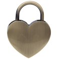 thumbnail image 3 of Riousery Vintage Heart Shape Metal Padlock Ancient Gold Key Lock for Jewelry Box Luggage Household Craft Supplies 1.8 x 2.3 inches / 45 x 59 mm, 3 of 9