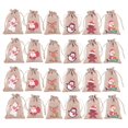 thumbnail image 1 of Conjunto de bolsas de calendario de adviento de Navidad, bolsa de arpillera con cordón de cuenta regresiva de dibujos animados bonitos para regalo, almacenamiento de dulces, adornos colgantes, 1 of 4