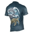 thumbnail image 2 of joogoo Sea Turtle and Dolphins Pattern Men's Cycling Jerseys Mountain Bike Short Sleeve Tops L, 2 of 7