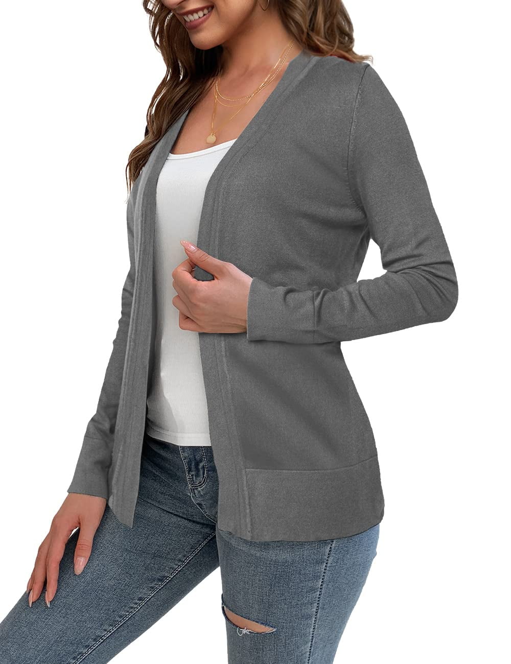 Thin long sleeve cardigan best sale