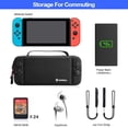 thumbnail image 3 of tomtoc Étui de Protection pour Nintendo Switch Coque Rigide de Voyage Étui de Transport Boîte 24 Cartouches de Jeu Poignée, 3 of 5