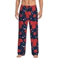 thumbnail image 2 of Kdxio Rose Flower Print Men's Sleep Pajama Pant Lounge Pants with Pockets, 2 of 8