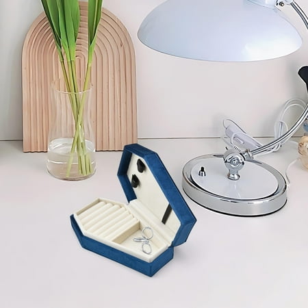 Velvet Coffin Necklace Jewelry Jewelry Storage Box Portable Coffin Velvet Jewelry Box