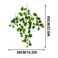 thumbnail image 3 of 2pcs Artificial Hanging Plants Vines Fern Fake Hanging Plant Faux Hanging Flowers Vine Outdoor UV Resistant Plastic Plants Wall Indoor Hanging Baskets Wedding Garland Decor C, 3 of 6