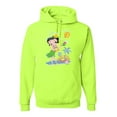 thumbnail image 1 of Wild Bobby, Betty Boop Island Girl Paradise Betty Boop Unisex Hoodie Sweatshirt, Safety Green, 3X-Large, 1 of 5